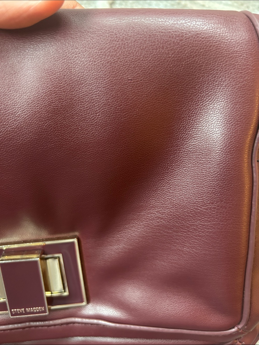 Steve Madden Burgundy Vegan Leather Crossbody/Shoulder Bag w 2 Removable Straps - Picture 16 of 16